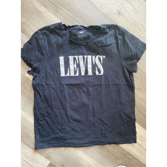 Levi's Perfect Tee Serif Logo T-Shirt Women's Size Large - Picture 3 of 12